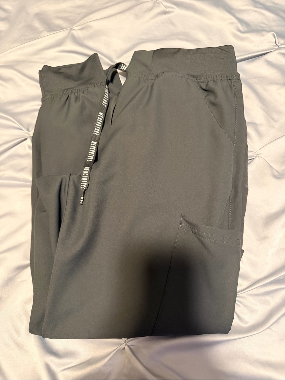 Insight Med Couture Gray Women's Track Joggers with Branded Drawstring
